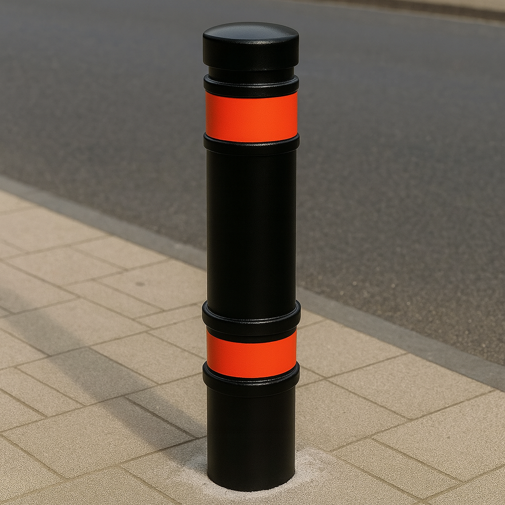 900mm MetraGuard Steel Bollard – Decorative Anti-Ram Barrier for Urban & Commercial Security