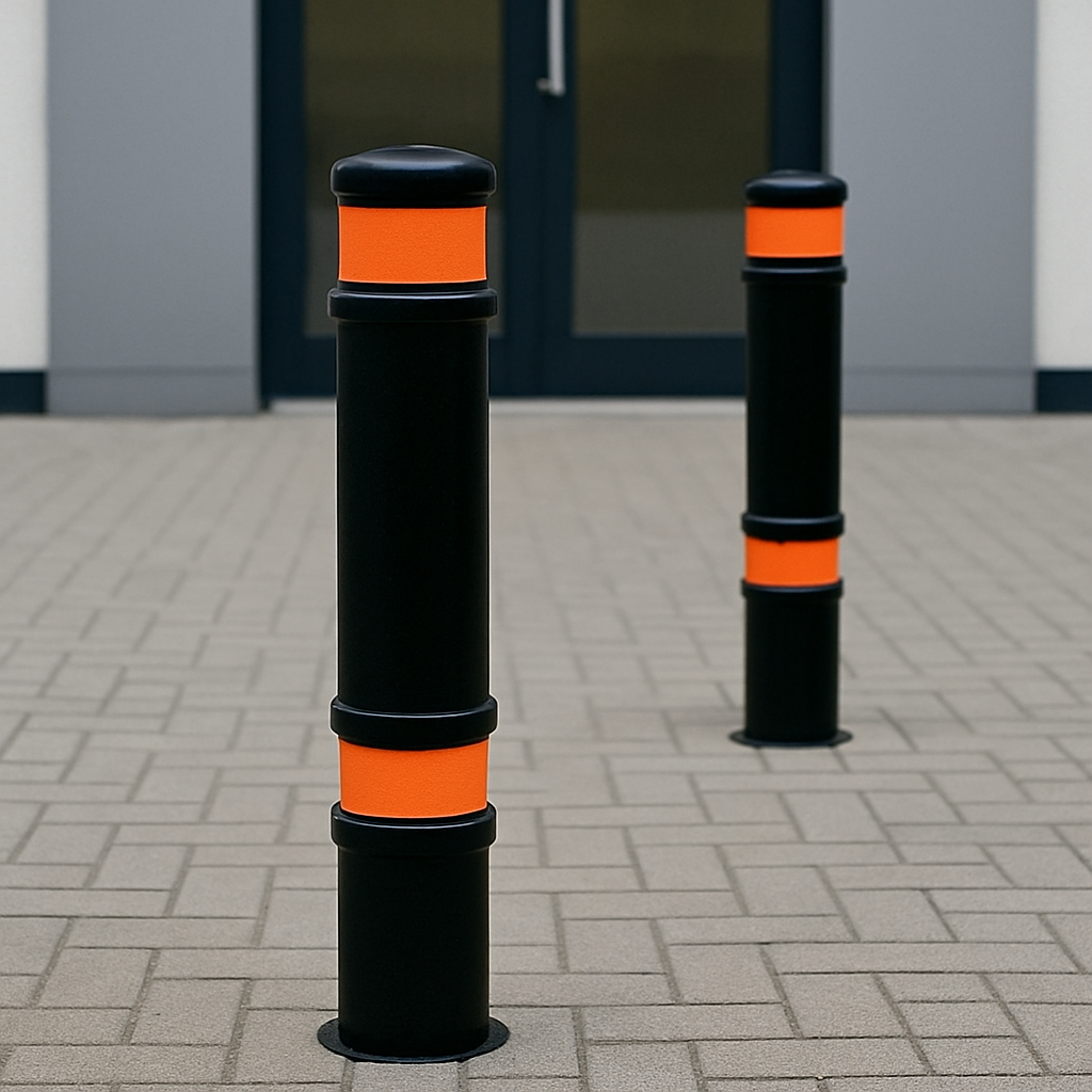 900mm MetraGuard Steel Bollard – Decorative Anti-Ram Barrier for Urban & Commercial Security