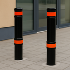 900mm MetraGuard Steel Bollard – Decorative Anti-Ram Barrier for Urban & Commercial Security