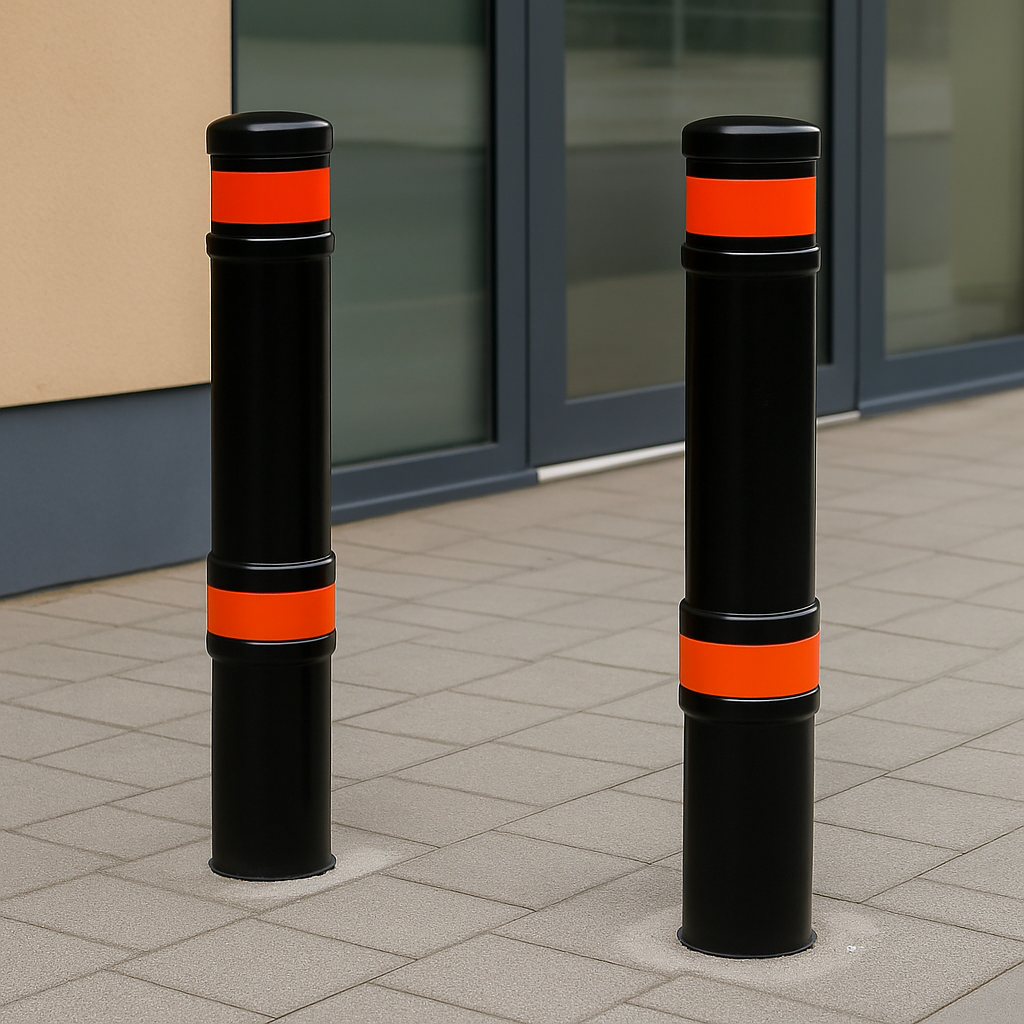 900mm MetraGuard Steel Bollard – Decorative Anti-Ram Barrier for Urban & Commercial Security