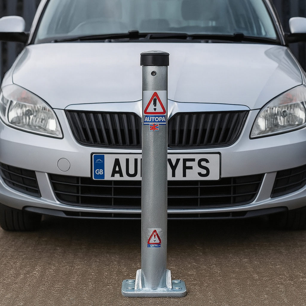 TopLok 750mm Fold-Down Parking Post with Integrated Lock | Reliable Driveway & Vehicle Access Control
