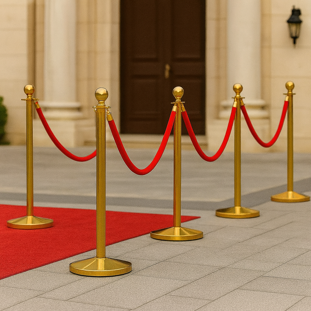 Premium Velvet Rope Barrier – Heavy-Duty Crowd Control Stanchion for VIP & Event Spaces