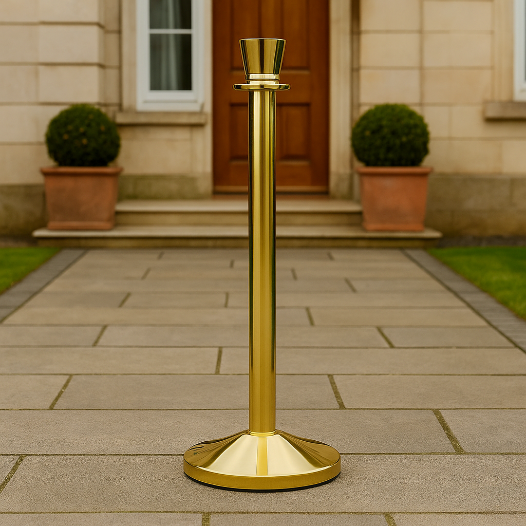 LineGuard Elite Queue Barrier – Premium Rope Post with Custom Finish Options