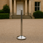 LineGuard Elite Queue Barrier – Premium Rope Post with Custom Finish Options