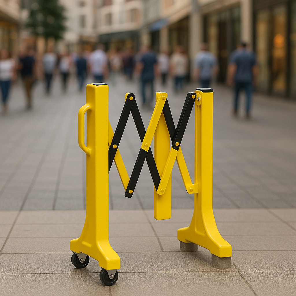 Mobile Safety Barricade – Modular with Lockable Wheels