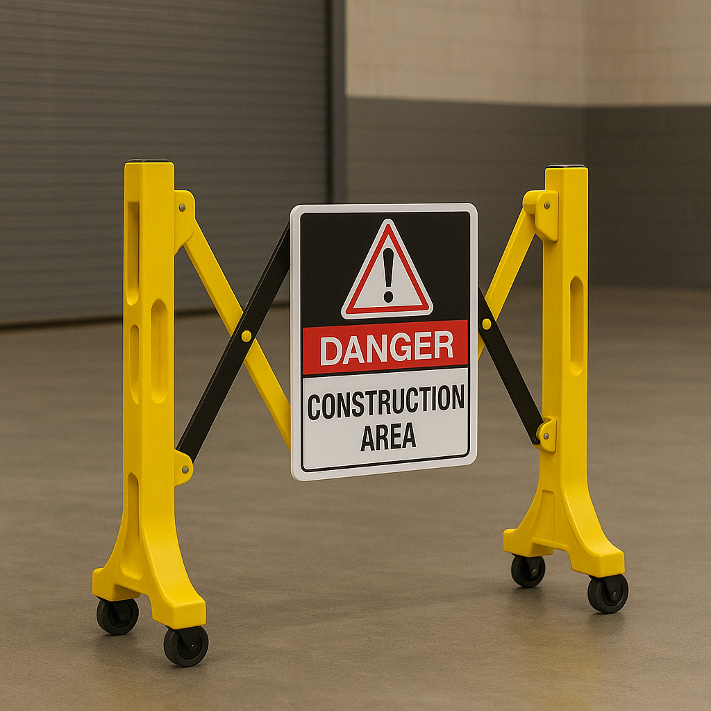 Mobile Safety Barricade – Modular with Lockable Wheels