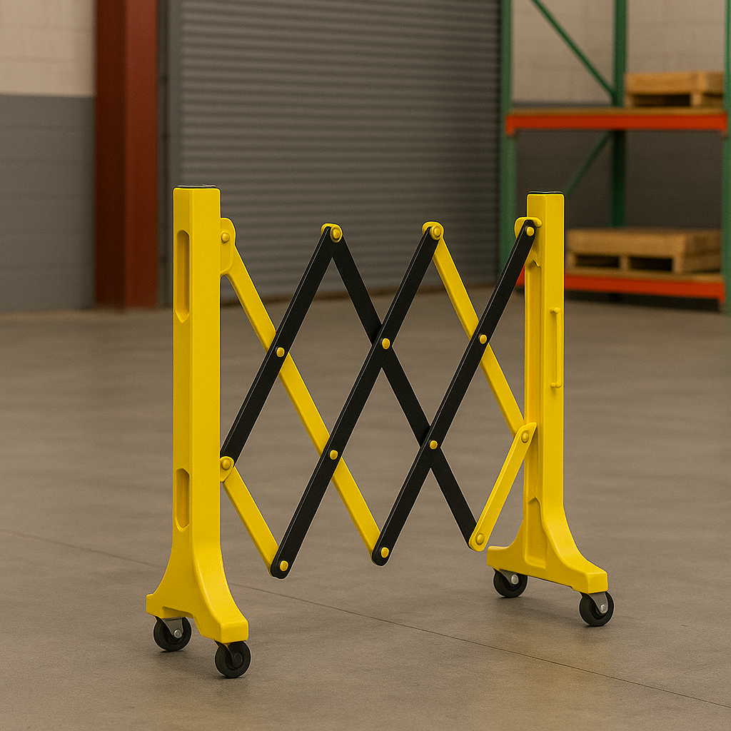 Mobile Safety Barricade – Modular with Lockable Wheels