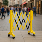 Mobile Safety Barricade – Modular with Lockable Wheels