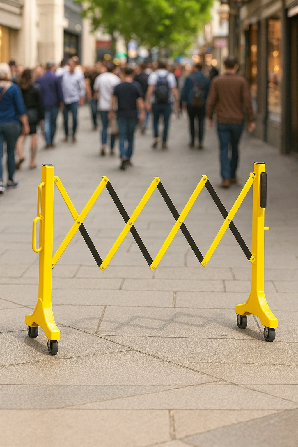 Mobile Safety Barricade – Modular with Lockable Wheels