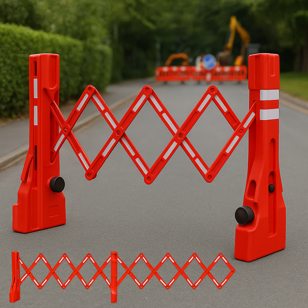 Extending PVC Safety Barrier – Lightweight, Stable & Quick to Deploy