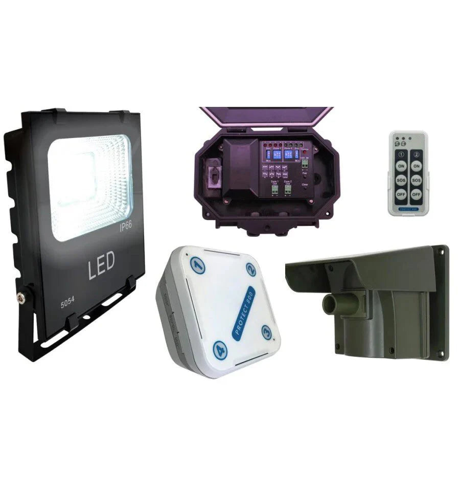 Floodlight Long Range Driveway PIR Alarm with Outdoor & Indoor Receiver