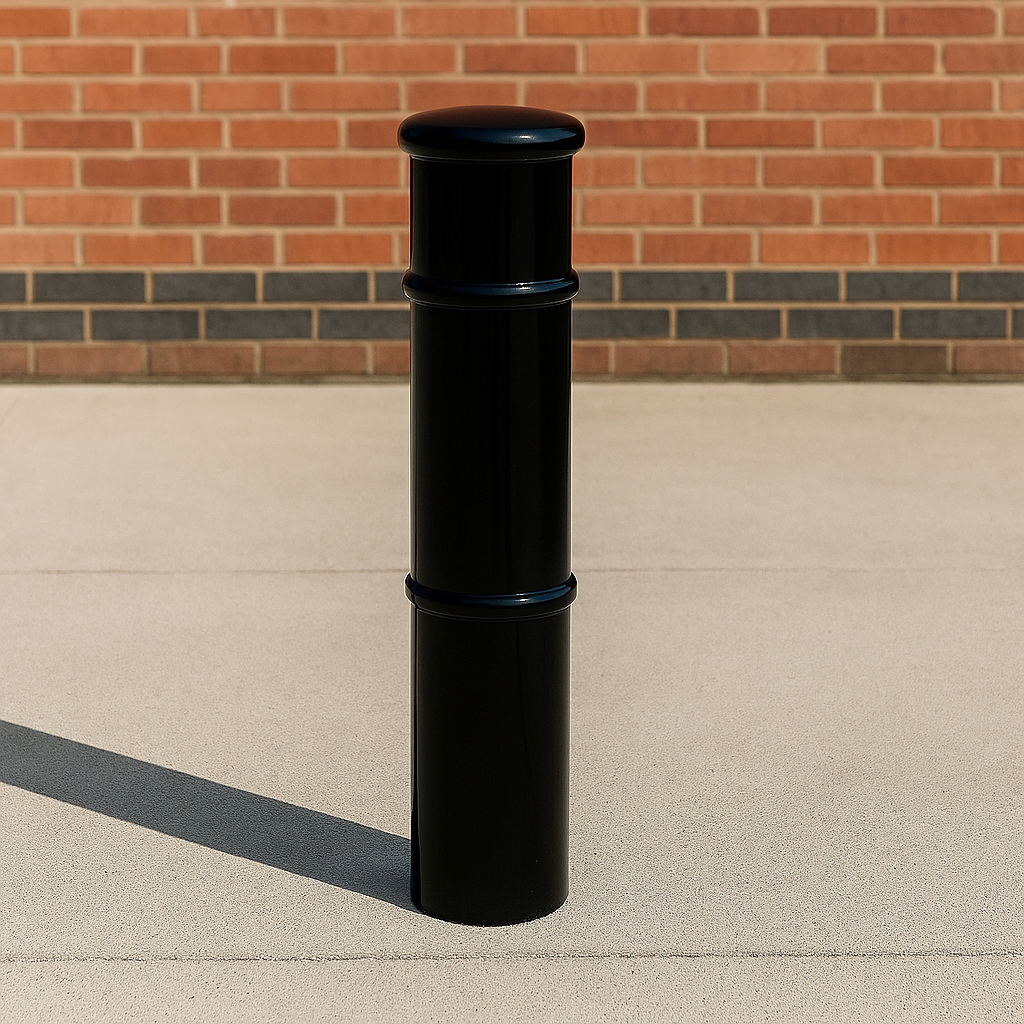 Ornamental Steel Bollard – 900mm Above Ground | Decorative Anti-Ram Security Post for Driveways, Retail & Public Spaces