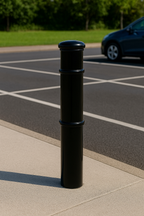 Ornamental Steel Bollard – 900mm Above Ground | Decorative Anti-Ram Security Post for Driveways, Retail & Public Spaces