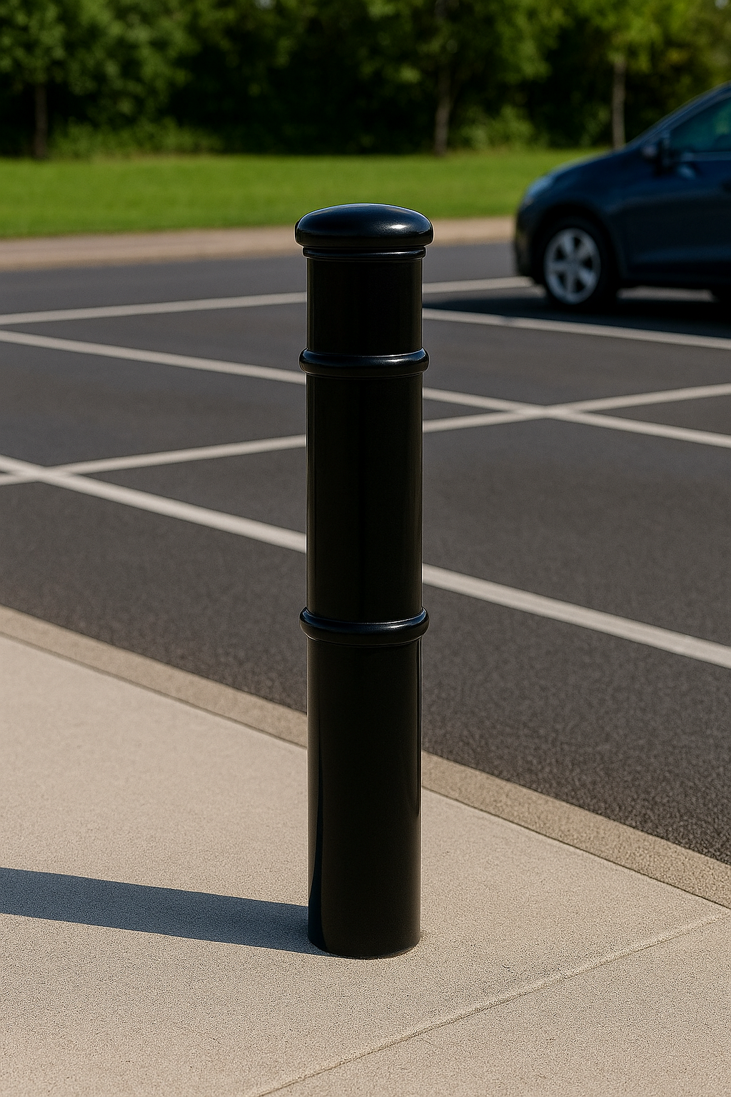 Elanora Accents Steel Bollard – 900mm Above Ground | Decorative Anti-Ram Barrier for Urban Safety & Property Protection