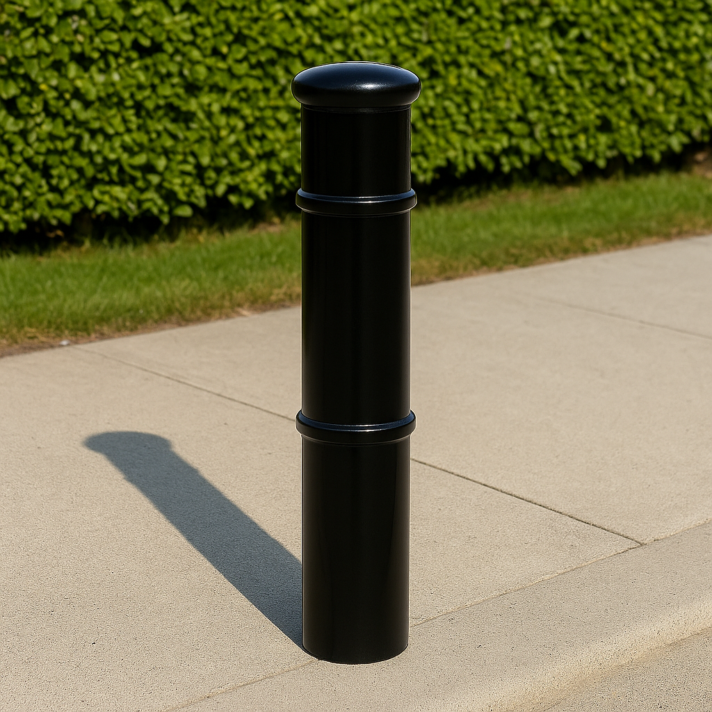 Ornamental Steel Bollard – 900mm Above Ground | Decorative Anti-Ram Security Post for Driveways, Retail & Public Spaces