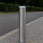 Premium 304 Stainless Steel Bollard – 140mm Diameter x 1m Height | Heavy-Duty Bolt-Down Security Post