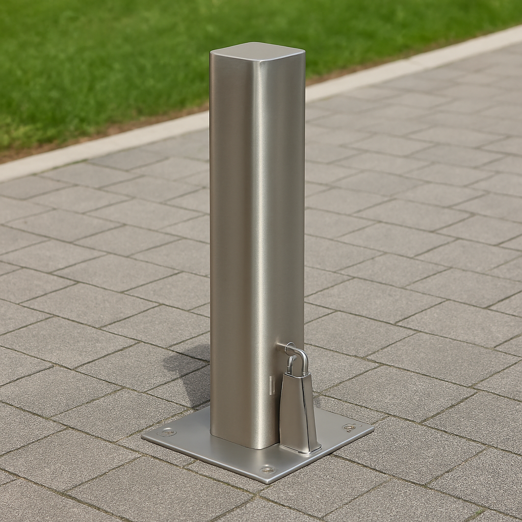 Premium Removable Stainless Steel Bollard (60–204mm Dia.) – 1000mm Height | Secure Access Control & Parking Protection