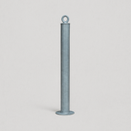 Heavy-Duty 76mm Galvanised Steel Bollard with Eyelet – Spigot Base, Rust-Resistant, Easy to Install