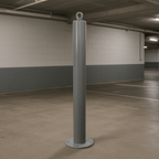 76mm Grey Fixed Security Bollard – Heavy-Duty Bolt-Down Design