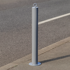 76mm Grey Fixed Security Bollard – Heavy-Duty Bolt-Down Design