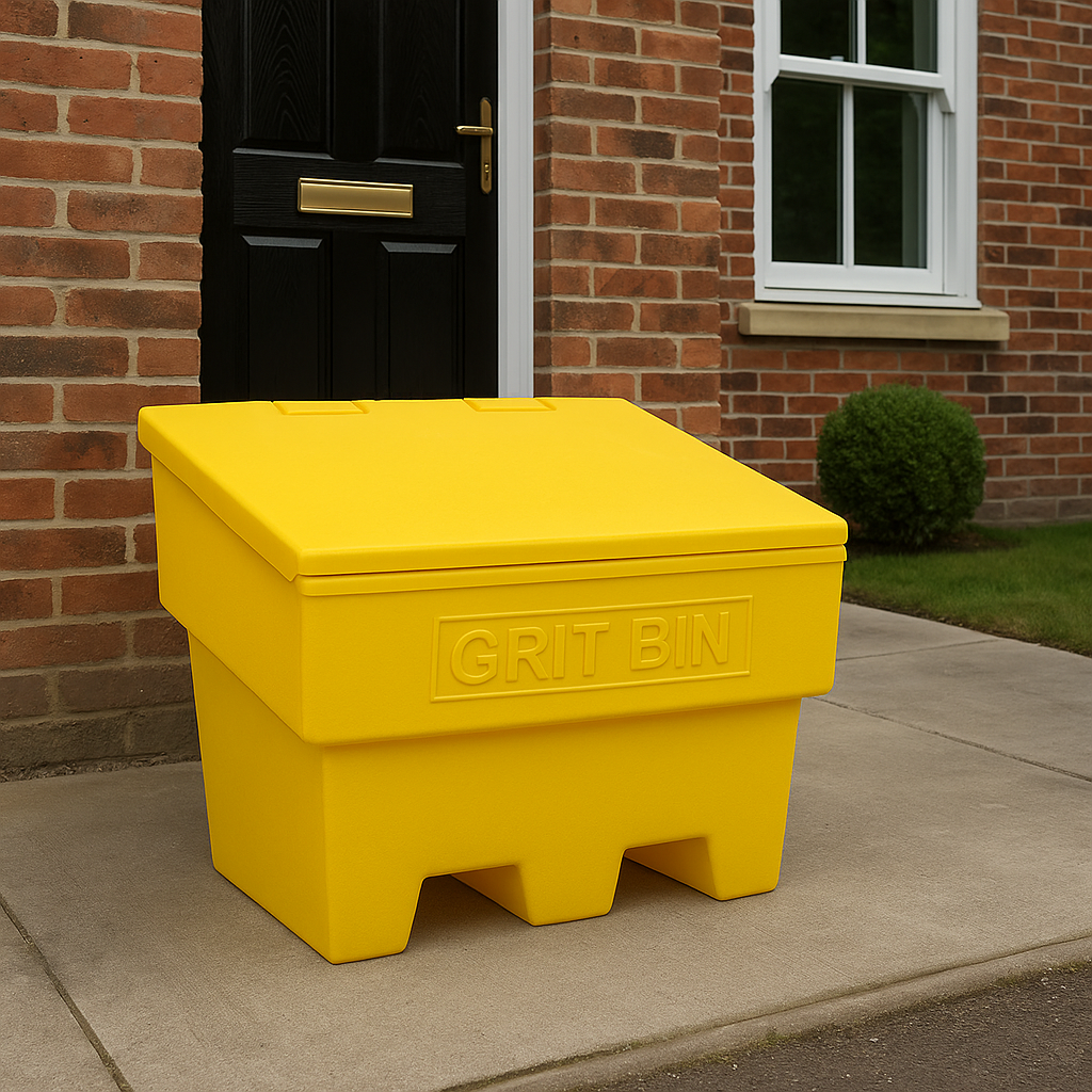 100L Heavy-Duty Yellow Grit Bin – UV-Stabilised, Weatherproof & Corrosion-Resistant