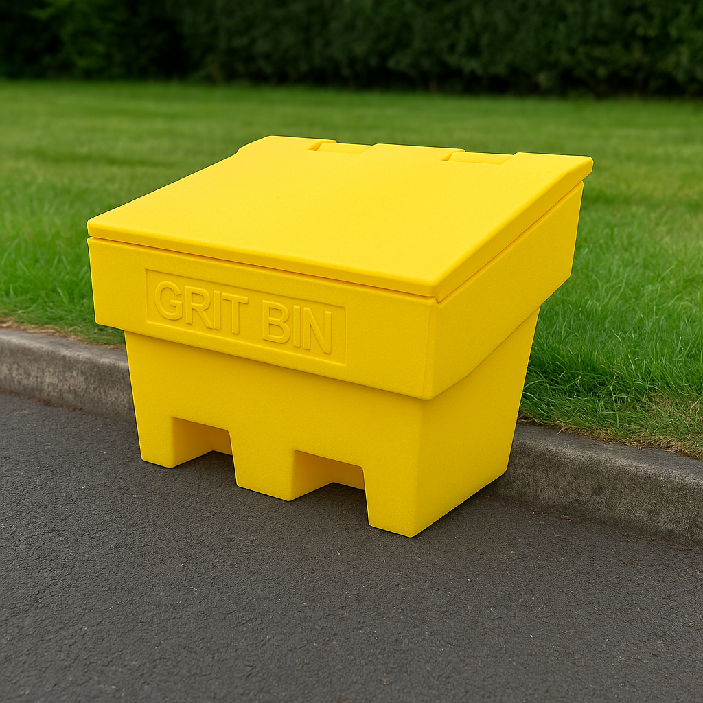 100L Heavy-Duty Yellow Grit Bin – UV-Stabilised, Weatherproof & Corrosion-Resistant