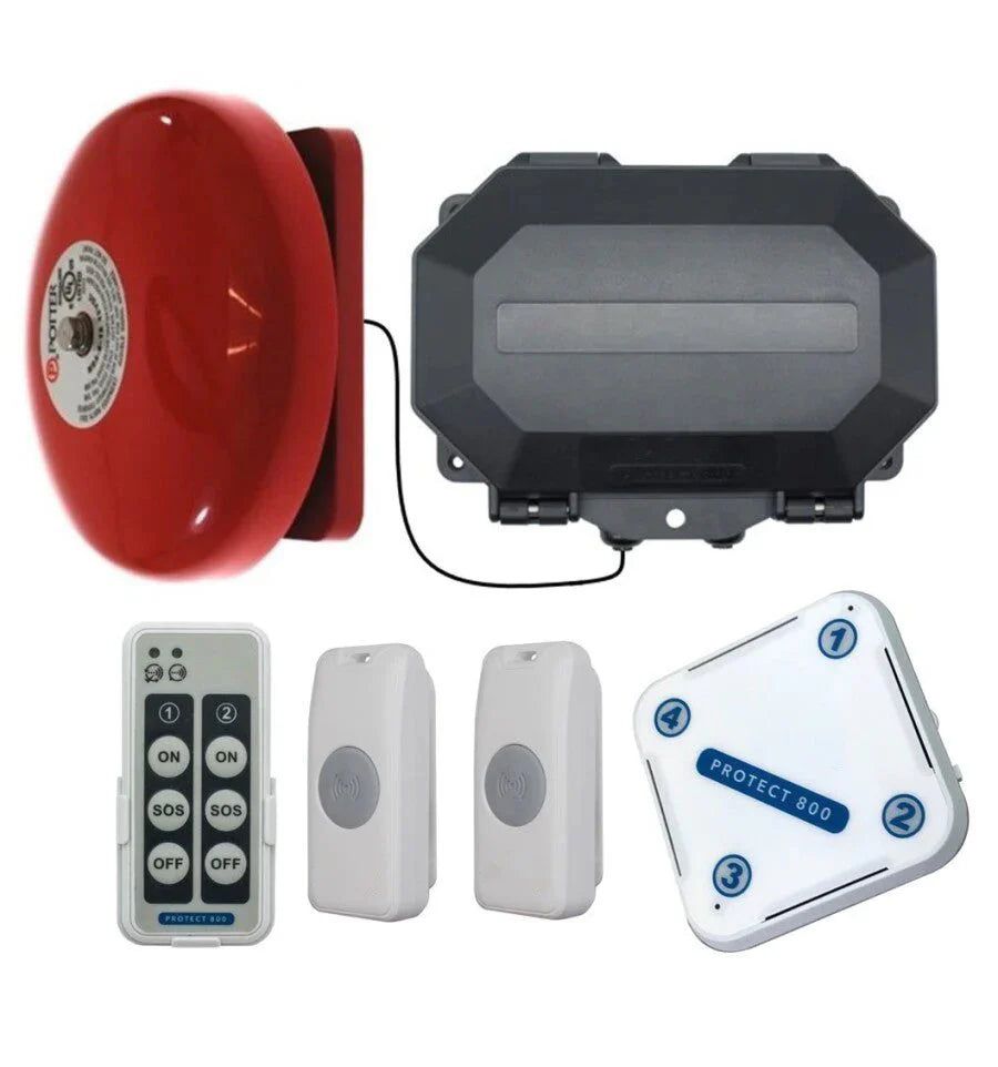 Twin Doorbell Wireless Commercial Bell Kit with Adjustable Loud Bell & Extra Chime Receiver