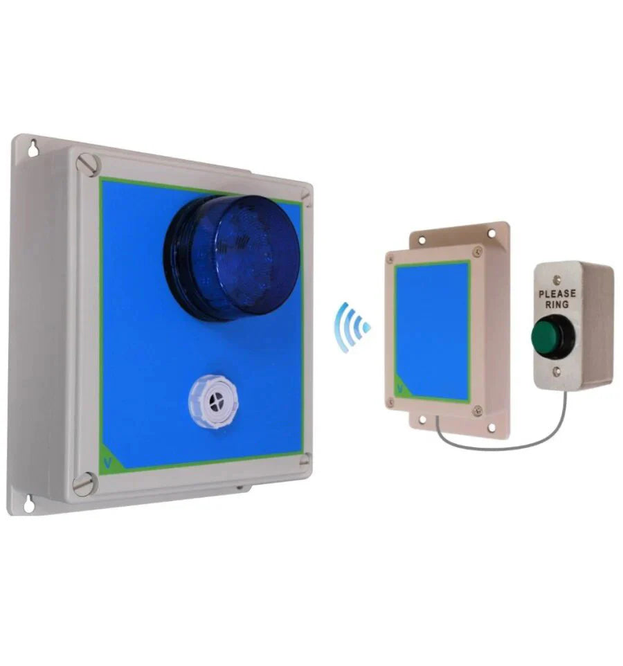 Long Range (800m) Wireless 'V' Range Siren & Flashing Strobe System