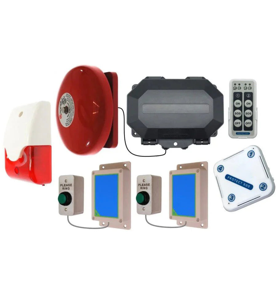 Two-Entrance Wireless Commercial Doorbell Kit