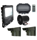 Security Floodlight & Siren Long-Range Driveway PIR Alarm with Outdoor Receiver