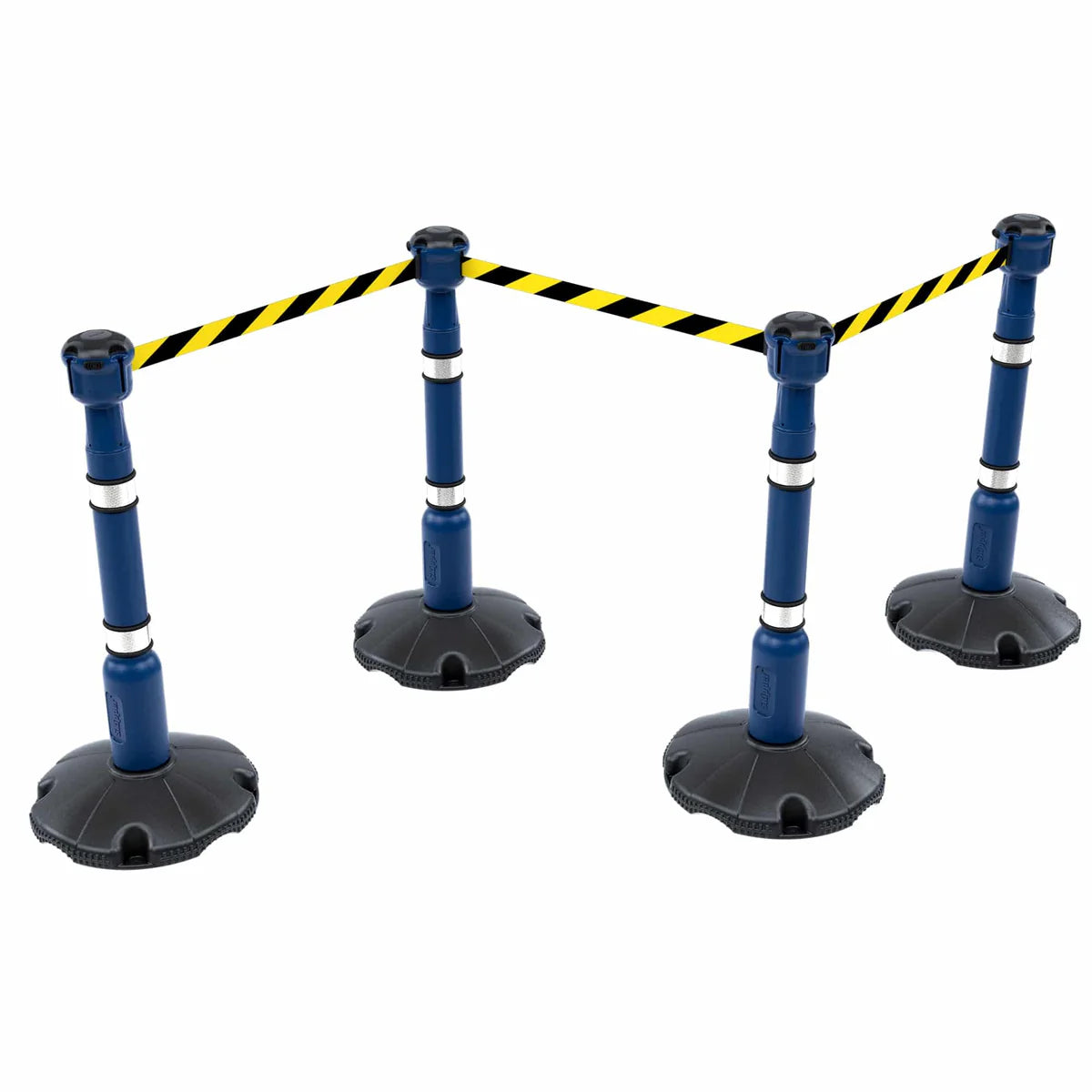 27m Retractable Safety Barrier Kit (KIT01) – Heavy-Duty Post & Base System with High-Visibility Tape