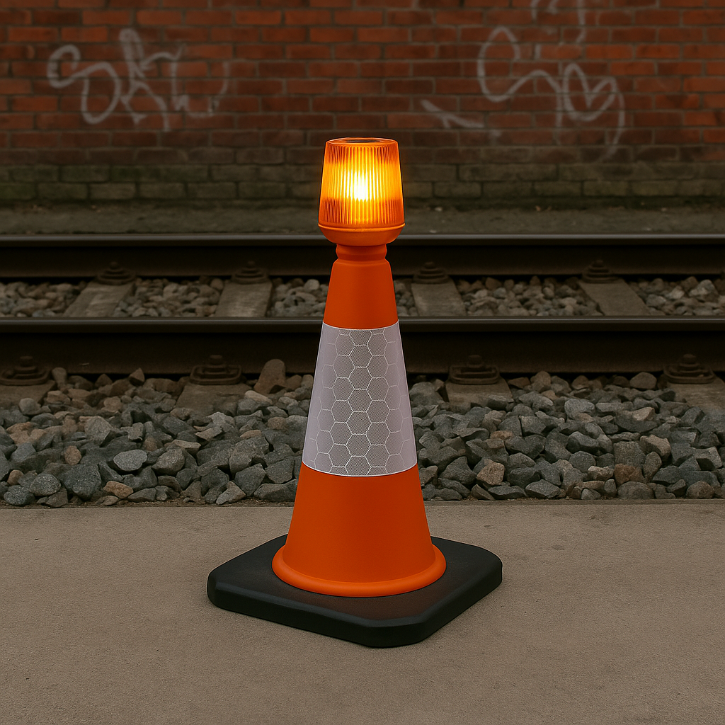 LED Traffic Cone Safety Lamp – High-Visibility, Durable & Auto-Activated