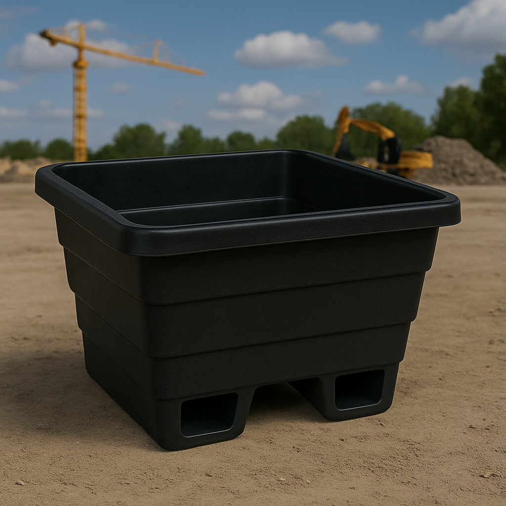 250L Heavy-Duty Twin-Skin Mortar Tub – Forklift Compatible | Ultra-Strong & Rigid Design