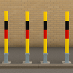Heavy-Duty Removable Parking Security Post with Lock – High-Visibility Red/Black Bands | Anti-Theft Bollard