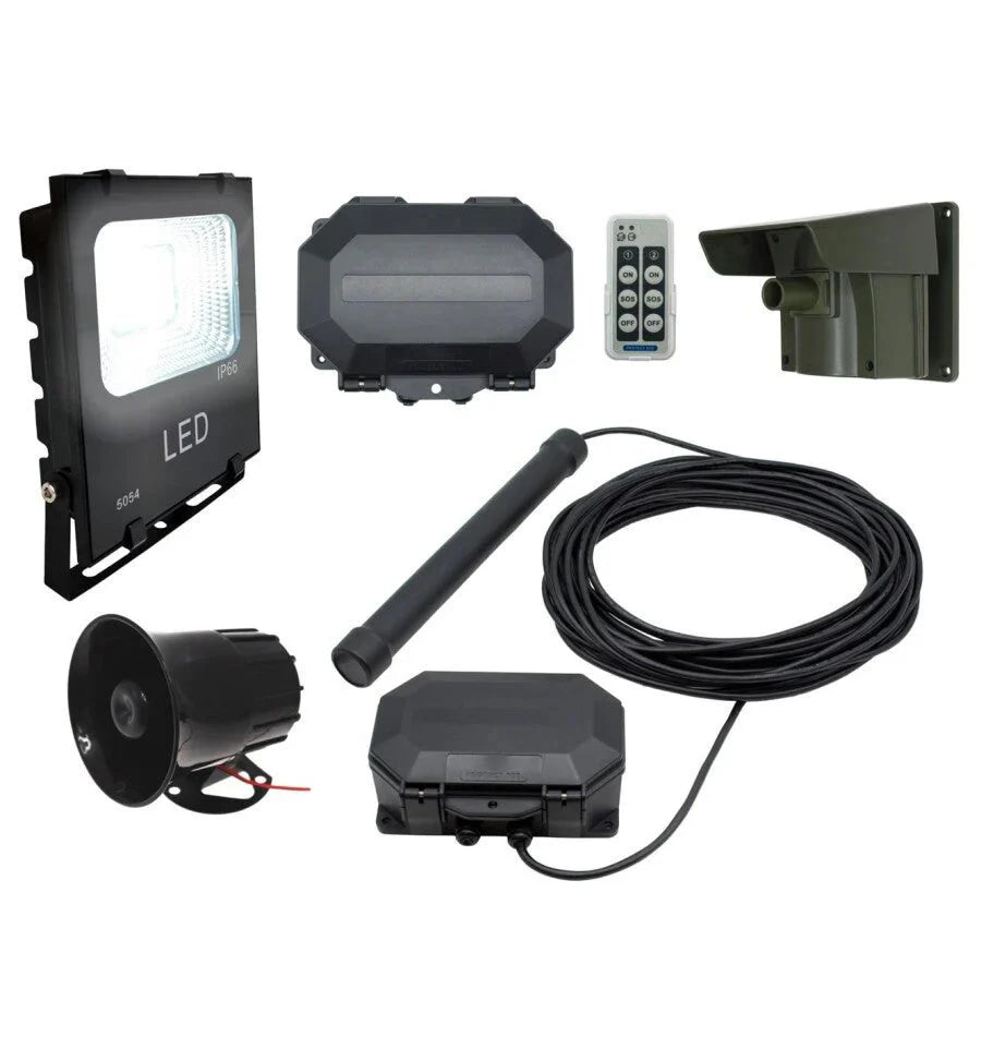 Protect-800 Wireless Driveway Alarm with Security Floodlight, Siren, PIR & Vehicle Probe