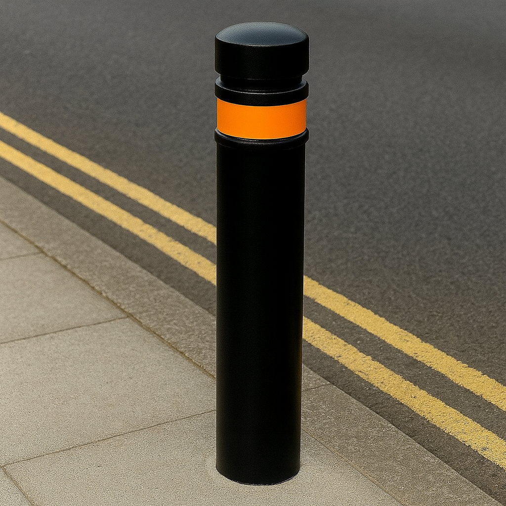Heavy-Duty Ornamental Steel Bollard – 1000mm Above Ground | Elegant Security Post