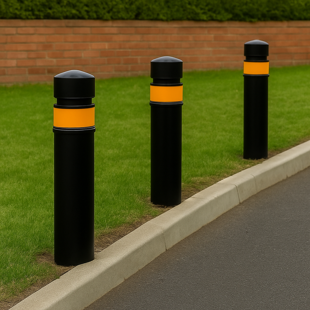 Heavy-Duty Ornamental Steel Bollard – 1000mm Above Ground | Elegant Security Post