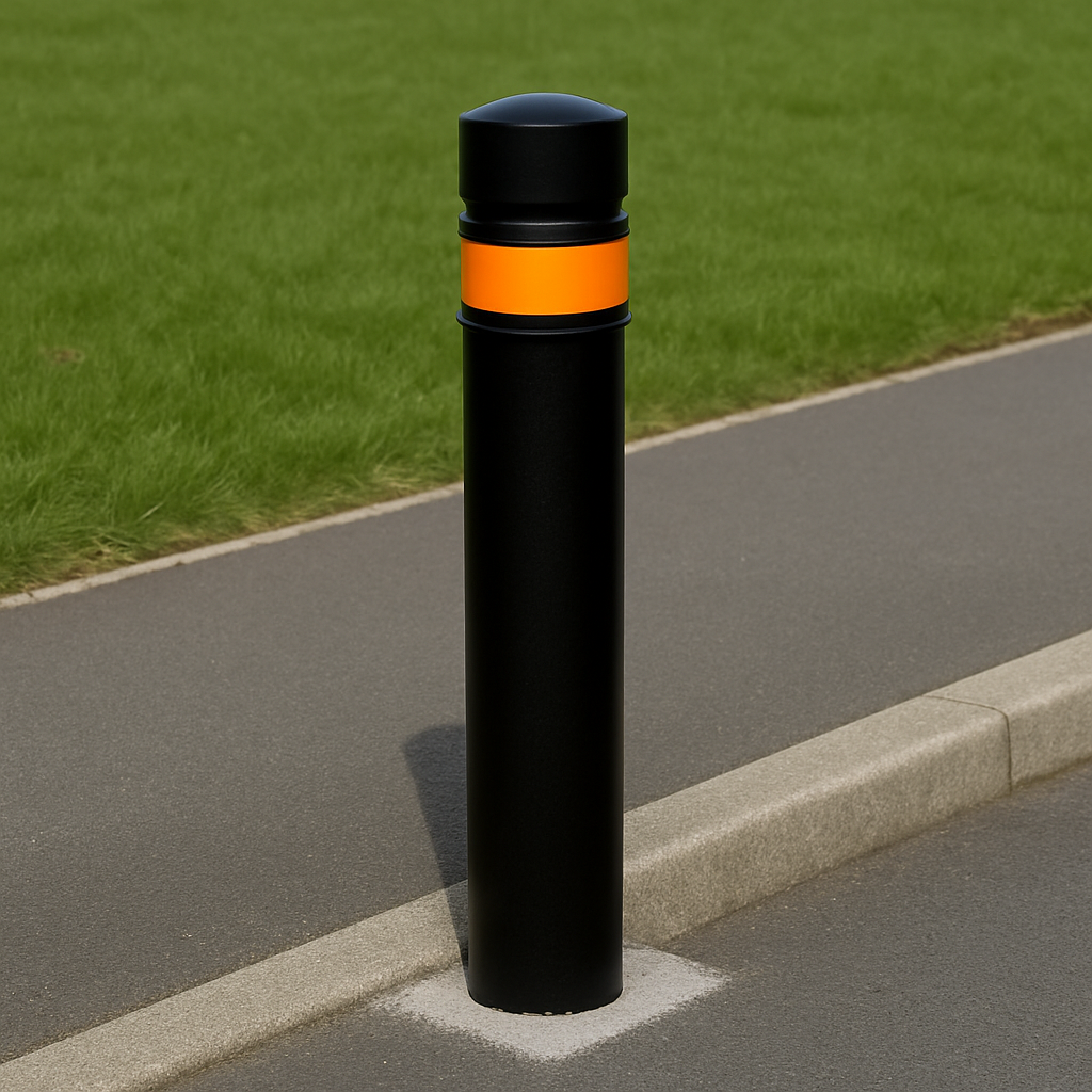 Heavy-Duty Ornamental Steel Bollard – 1000mm Above Ground | Elegant Security Post