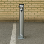Galvanised Fold-Down Parking Post with Integral Lock – Durable Anti-Theft Barrier