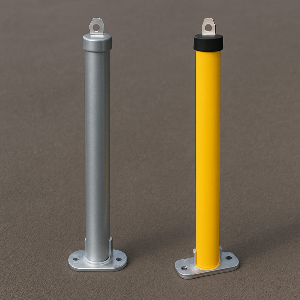 Heavy-Duty Fold-Down Parking Bollard with Hinged Lock – Anti-Theft Security Post