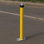 Heavy-Duty Fold-Down Parking Bollard with Hinged Lock – Anti-Theft Security Post