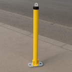 Heavy-Duty Fold-Down Parking Bollard with Hinged Lock – Anti-Theft Security Post