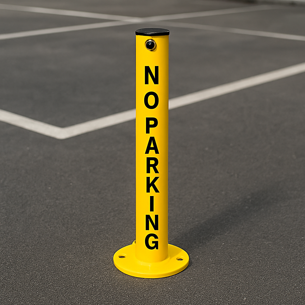 Fold-Down Parking Post – ‘No Parking’ Bollard for Driveways & Reserved Spaces