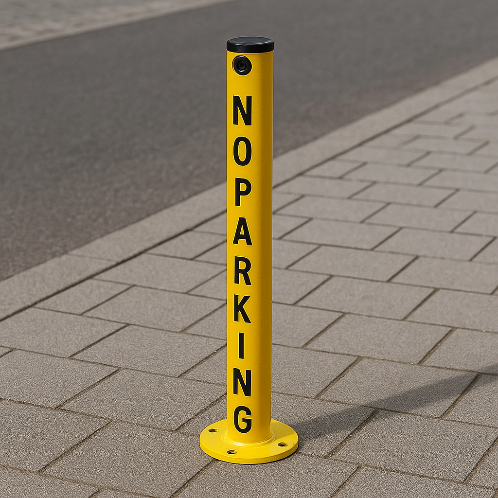 Fold-Down Parking Post – ‘No Parking’ Bollard for Driveways & Reserved Spaces