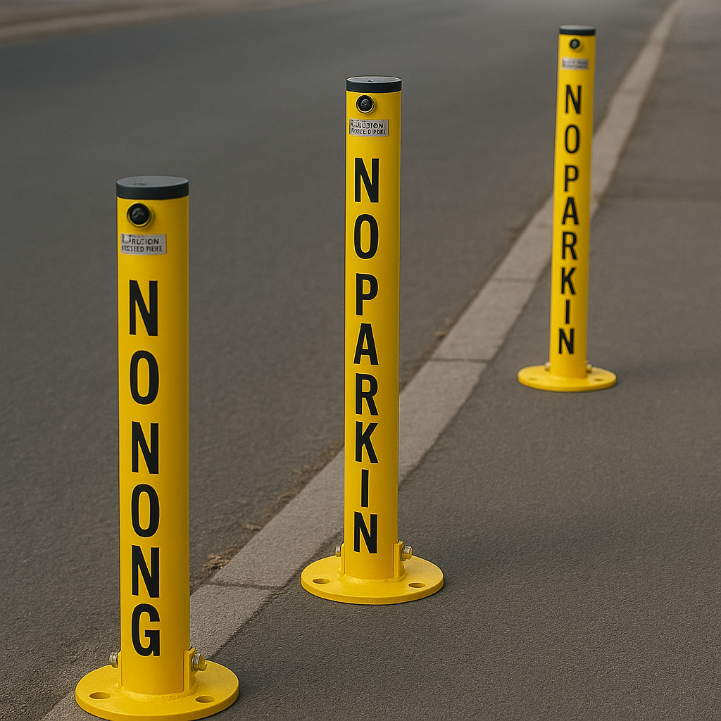 Fold-Down Parking Post – ‘No Parking’ Bollard for Driveways & Reserved Spaces