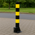 Steel Folding Parking Bollard – Heavy-Duty Anti-Theft Security Post