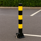 Steel Folding Parking Bollard – Heavy-Duty Anti-Theft Security Post