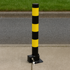Steel Folding Parking Bollard – Heavy-Duty Anti-Theft Security Post