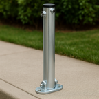 Bolt-Down Folding Security Post – Lockable Steel Parking Bollard