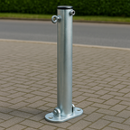 Bolt-Down Folding Security Post – Lockable Steel Parking Bollard
